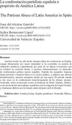 La Confrontaci N Partidista Espa Ola A Prop Sito De Am Rica Latina The