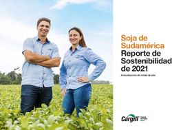 Soja de Sudamérica Reporte de Sostenibilidad de 2021 Actualización de