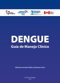 DENGUE Guía de Manejo Clínico Ministerio de Salud Pública y Bienestar