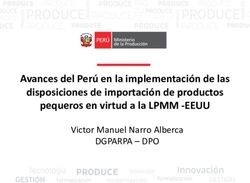 Avances Del Per En La Implementaci N De Las Disposiciones De