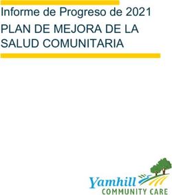 Informe De Progreso De Plan De Mejora De La Salud Comunitaria