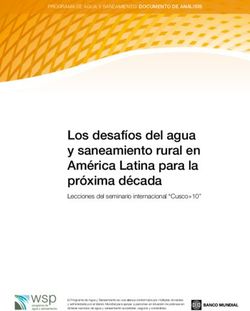 Los Desaf Os Del Agua Y Saneamiento Rural En Am Rica Latina Para La