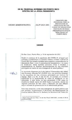 EN EL TRIBUNAL SUPREMO DE PUERTO RICO OFICINA DE LA JUEZA PRESIDENTA - Poder Judicial ...