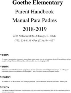 Goethe Elementary Parent Handbook Manual Para Padres 2018-2019
