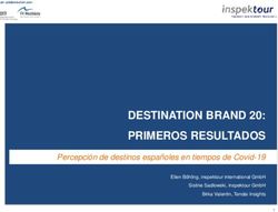 DESTINATION BRAND 20: PRIMEROS RESULTADOS - Percepci&oacute;n de destinos espa&ntilde;oles en tiempos de Covid-19