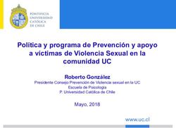 Política y programa de Prevención y apoyo a víctimas de Violencia Sexual en la comunidad UC - Roberto González