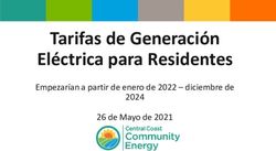 Tarifas de Generaci&oacute;n El&eacute;ctrica para Residentes - Empezar&iacute;an a partir de enero de 2022 - diciembre de 2024 26 de Mayo de 2021 - Central ...