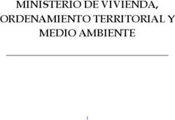 MINISTERIO DE VIVIENDA, ORDENAMIENTO TERRITORIAL Y MEDIO AMBIENTE