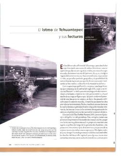El istmo de Tehuantepec y sus lecturas