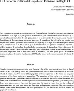 La Econom&iacute;a Pol&iacute;tica del Populismo Boliviano del Siglo 21
