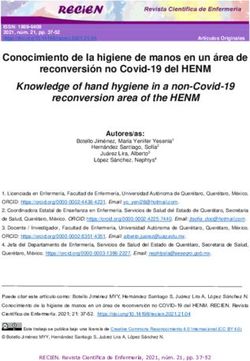 Conocimiento de la higiene de manos en un &aacute;rea de - RUA