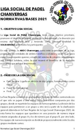 LIGA SOCIAL DE PADEL CHANVERGAS - NORMATIVAS/BASES 2021 1.- OBJETIVO LIGA SOCIAL
