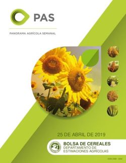 BOLSA DE CEREALES DEPARTAMENTO DE ESTIMACIONES AGR&Iacute;COLAS - 25 DE ABRIL DE 2019