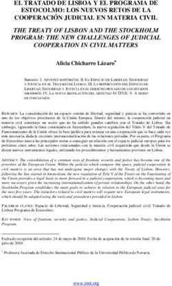 EL TRATADO DE LISBOA Y EL PROGRAMA DE ESTOCOLMO: LOS NUEVOS RETOS DE LA COOPERACIÓN JUDICIAL EN MATERIA CIVIL