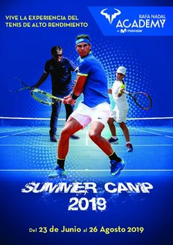 Del 23 de Junio al 26 Agosto 2019 - VIVE LA EXPERIENCIA DEL TENIS DE ALTO RENDIMIENTO - Rafa Nadal Academy