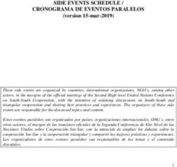 SIDE EVENTS SCHEDULE / CRONOGRAMA DE EVENTOS PARALELOS - UNOSSC