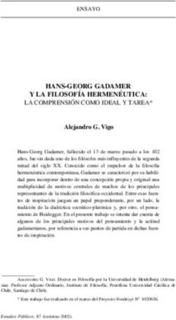 HANS-GEORG GADAMER Y LA FILOSOF&Iacute;A HERMEN&Eacute;UTICA
