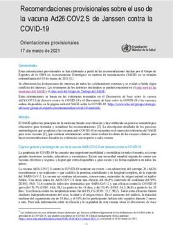 Recomendaciones provisionales sobre el uso de la vacuna Ad26.COV2.S de Janssen contra la - COVID-19