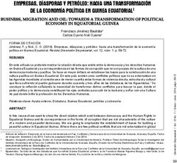 EMPRESAS, DÍASPORAS Y PETRÓLEO: HACIA UNA TRANSFORMACIÓN DE LA ECONOMÍA POLÍTICA EN GUINEA ECUATORIAL1