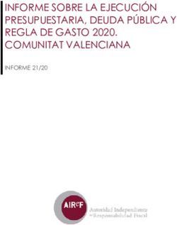 INFORME SOBRE LA EJECUCIÓN PRESUPUESTARIA, DEUDA PÚBLICA Y REGLA DE GASTO 2020. COMUNITAT VALENCIANA - INFORME 21/20 - AIREF