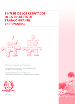 SÍNTESIS DE LOS RESULTADOS DE LA ENCUESTA DE TRABAJO INFANTIL EN HONDURAS