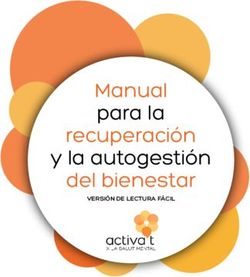 Manual para la recuperación y la autogestión del bienestar - VERSIÓN DE LECTURA FÁCIL