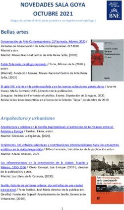 NOVEDADES SALA GOYA OCTUBRE 2021
