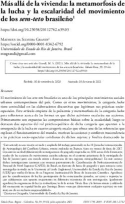 M&aacute;s all&aacute; de la vivienda: la metamorfosis de la lucha y la escalaridad del movimiento de los sem-teto brasile&ntilde;o1