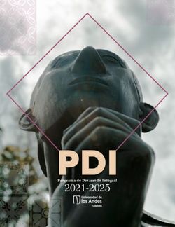 PDI 2021-2025 Programa de Desarrollo Integral - Universidad de los Andes