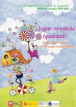 Jugar creando Igualdad! - Jugar para la paz y el consumo responsable - Monográfico "Educando en Igualdad"