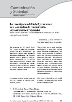 La investigación del futbol y sus nexos con los estudios de comunicación. Aproximaciones y ejemplos