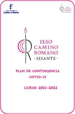 PLAN DE CONTINGENCIA COVID-19 CURSO 2021-2022 - IESO Camino Romano, Sisante (Cuenca)