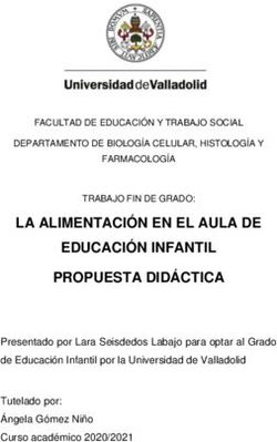 LA ALIMENTACIÓN EN EL AULA DE EDUCACIÓN INFANTIL PROPUESTA DIDÁCTICA