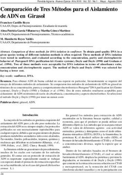 Comparaci&oacute;n de Tres M&eacute;todos para el Aislamiento de ADN en Girasol