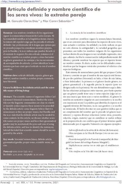 Artículo definido y nombre científico de los seres vivos: la extraña pareja