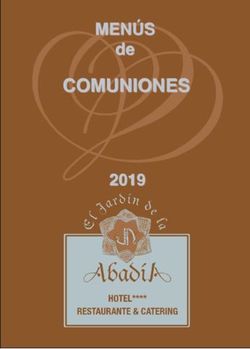 COMUNIONES MEN&Uacute;S de 2019 - Hotel El Jard&iacute;n de la Abad&iacute;a