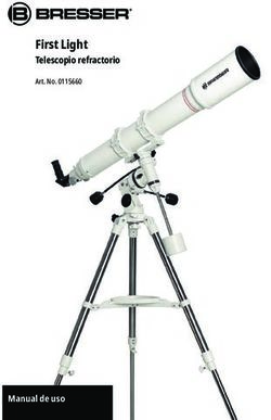 First Light Telescopio refractorio - Manual de uso - OTTO
