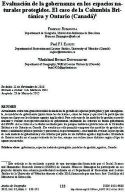 Evaluaci&oacute;n de la gobernanza en los espacios na- turales protegidos. El caso de la Columbia bri-t&aacute;nica y Ontario (Canad&aacute;)1