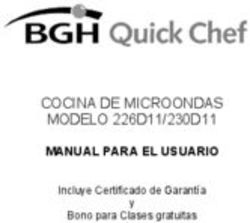 COCINA DE MICROONDAS MODELO 226D11/230D11 - MANUAL PARA EL USUARIO Incluye Certificado de Garantía