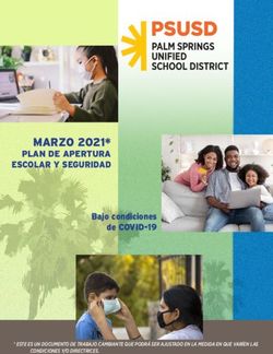 MARZO 2021* PLAN DE APERTURA ESCOLAR Y SEGURIDAD - Bajo condiciones de COVID-19 - * ESTE ES UN DOCUMENTO DE TRABAJO CAMBIANTE QUE PODR&Aacute; SER ...