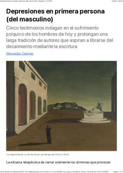 Depresiones en primera persona (del masculino)
