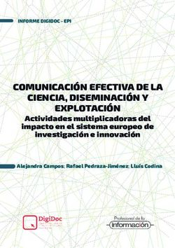 COMUNICACI&Oacute;N EFECTIVA DE LA CIENCIA, DISEMINACI&Oacute;N Y EXPLOTACI&Oacute;N - Actividades multiplicadoras del impacto en el sistema europeo de investigaci&oacute;n e ...