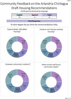 Community Feedback on the Arlandria -Chirilagua Draft Housing Recommendations - English Spanish
