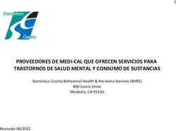 PROVEEDORES DE MEDI-CAL QUE OFRECEN SERVICIOS PARA TRASTORNOS DE SALUD MENTAL Y CONSUMO DE SUSTANCIAS