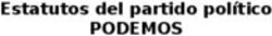 PODEMOS Estatutos del partido político