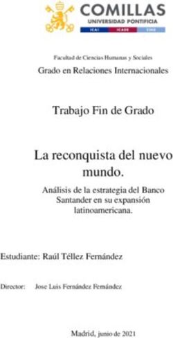 La reconquista del nuevo mundo - Trabajo Fin de Grado - Repositorio Comillas