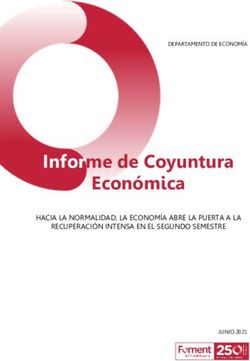 Informe de Coyuntura Econ&oacute;mica - HACIA LA NORMALIDAD, LA ECONOM&Iacute;A ABRE LA PUERTA A LA RECUPERACI&Oacute;N INTENSA EN EL SEGUNDO SEMESTRE - Foment del Treball