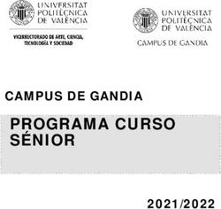 PROGRAMA CURSO SÉNIOR - CAMPUS DE GANDIA 2021/2022 - UPV