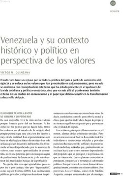 Venezuela y su contexto histórico y político en perspectiva de los valores