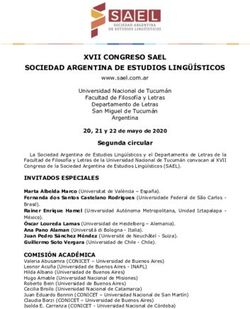 XVII CONGRESO SAEL SOCIEDAD ARGENTINA DE ESTUDIOS LINGÜÍSTICOS